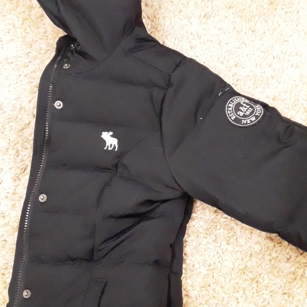 A&F Kids XL Blackish Blue Puffer Jacket - Picture 4 of 4